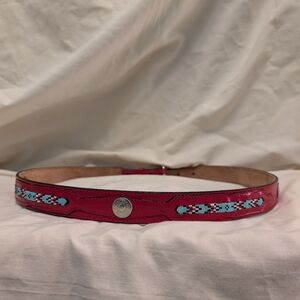 Red Beaded Women's Belt
